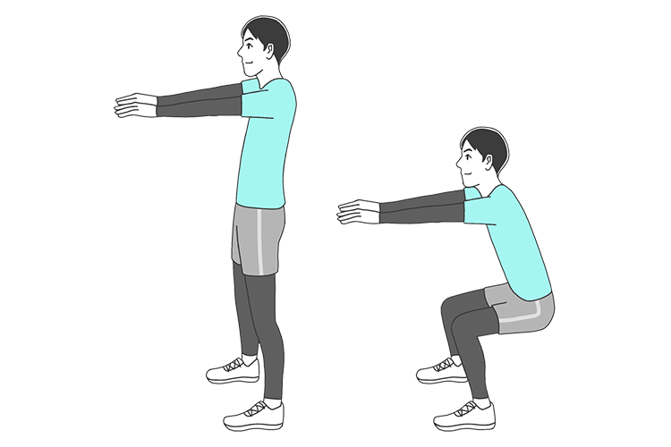 膝のストレッチ方法画像
