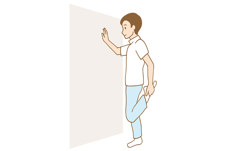 大腿四頭筋のストレッチ画像