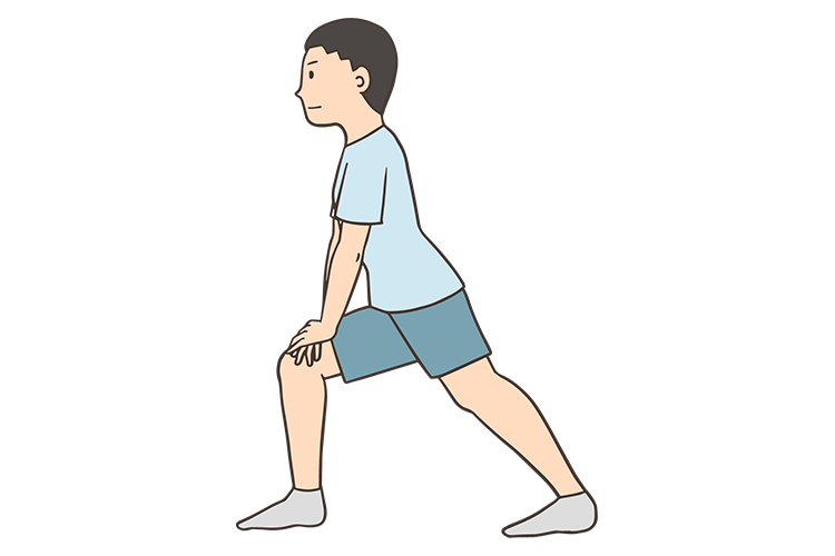 下腿三頭筋のストレッチ方法画像